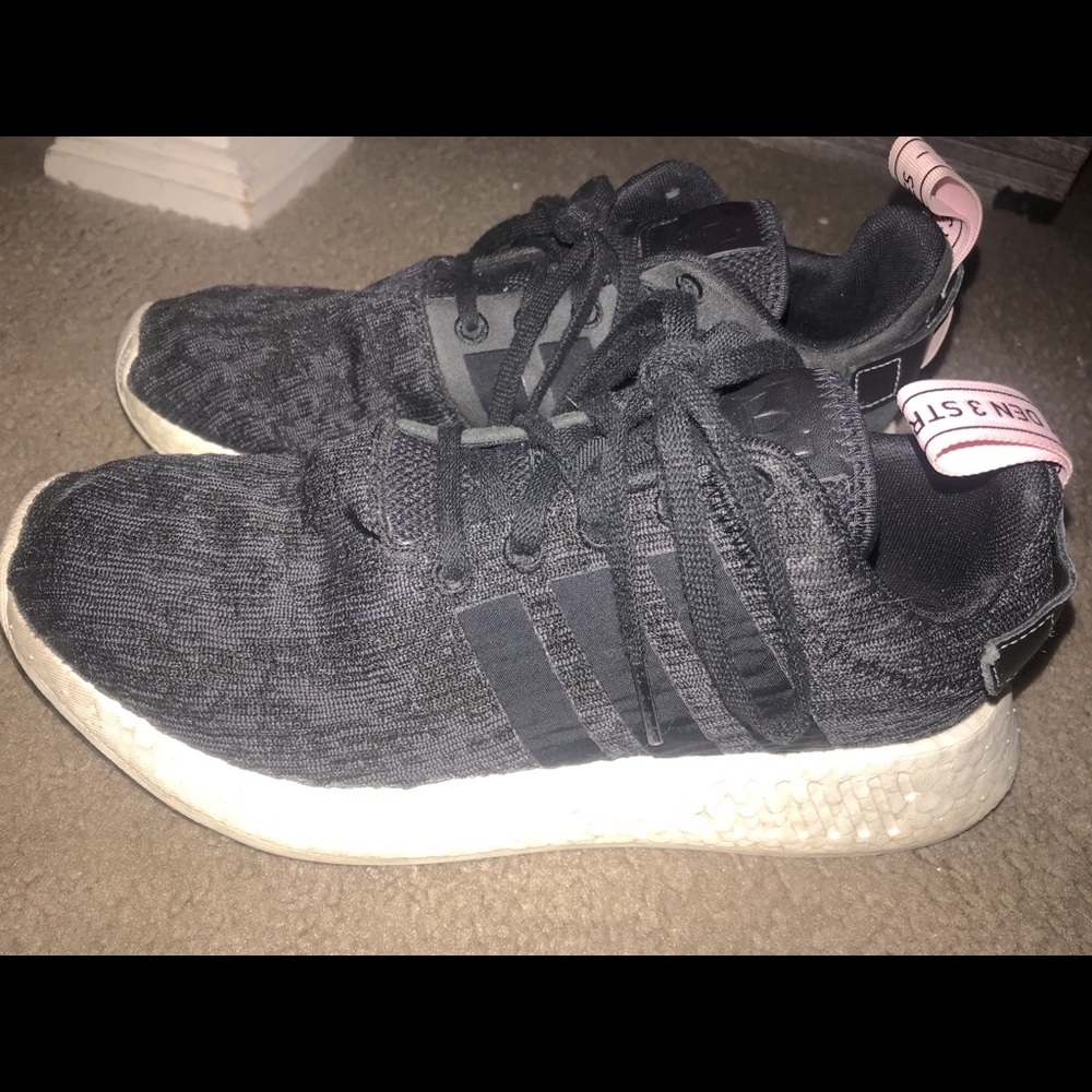 Black & Pink Adidas Nmd